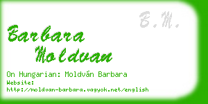 barbara moldvan business card