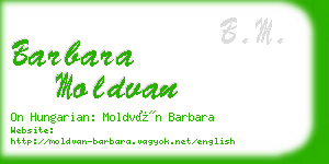 barbara moldvan business card